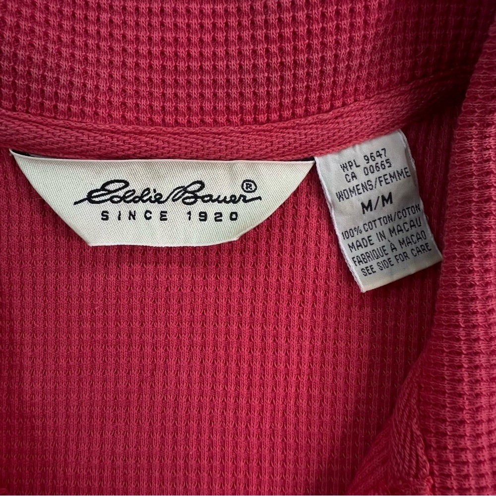 Eddie Bauer - Vintage Pink Short Sleeve Buttoned Polo Shirt - Women’s - M - Picture 4 of 7